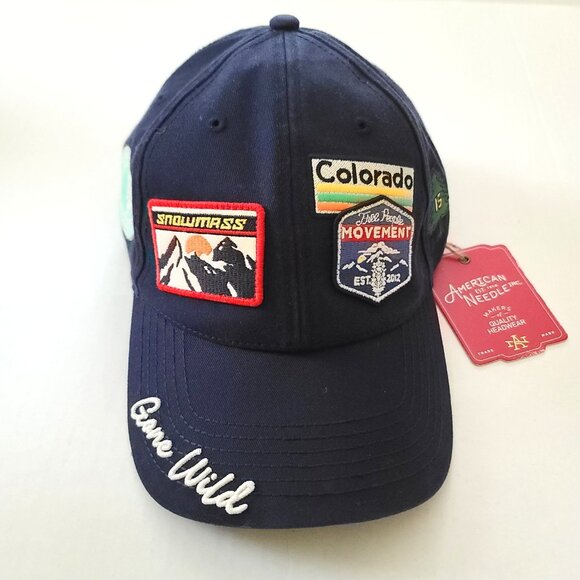 Free People Movement American Needle Hat Mountain Made Baseball Cap Navy NWT - Picture 1 of 7